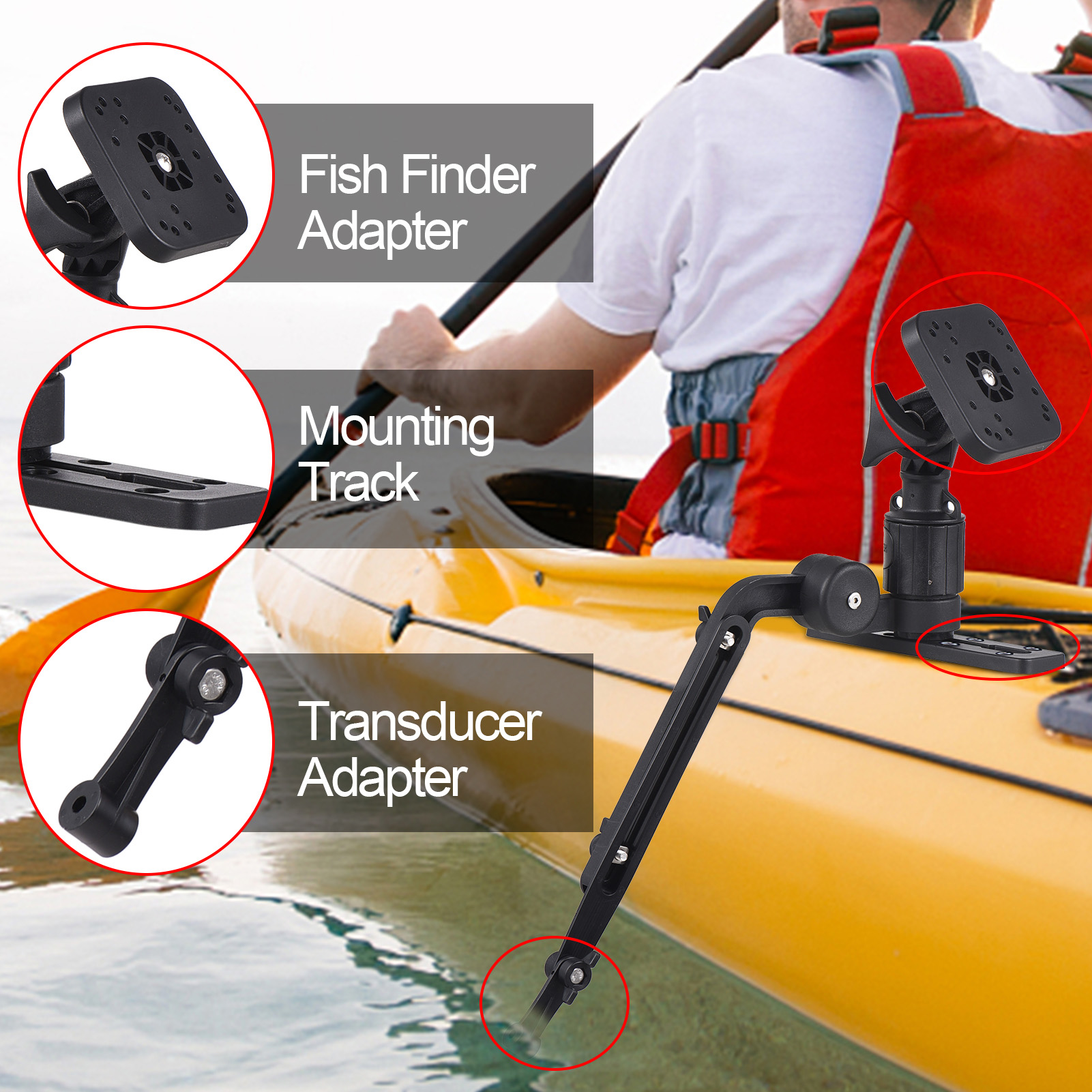 Kayak Fish Finder Mounting Pla - Fish Finder Transducer 评论和价格