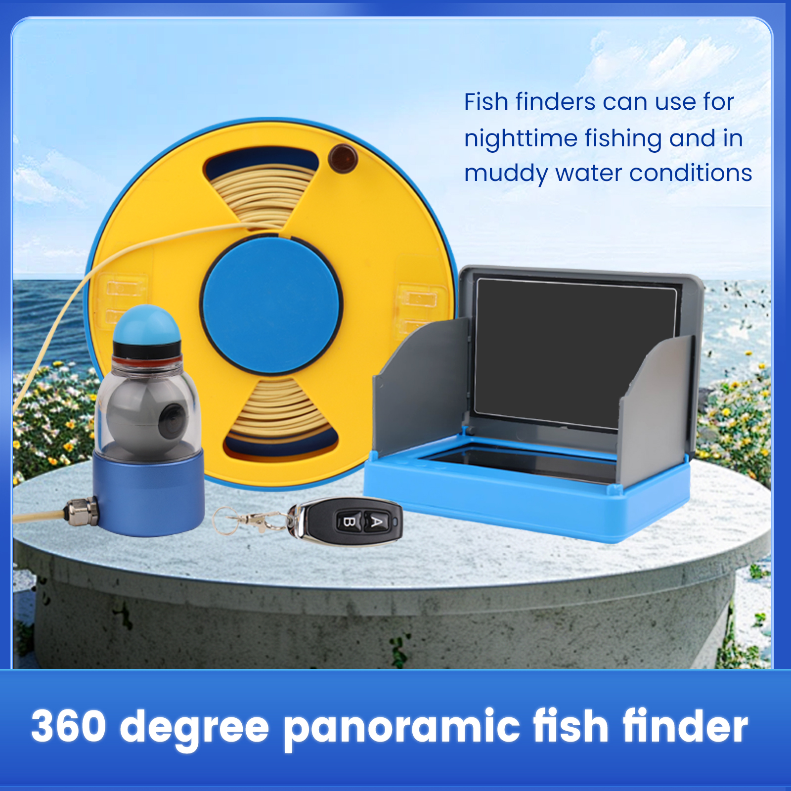 WIFI 360° Underwater Fishing C - Fish Finder Cable 评论和价格