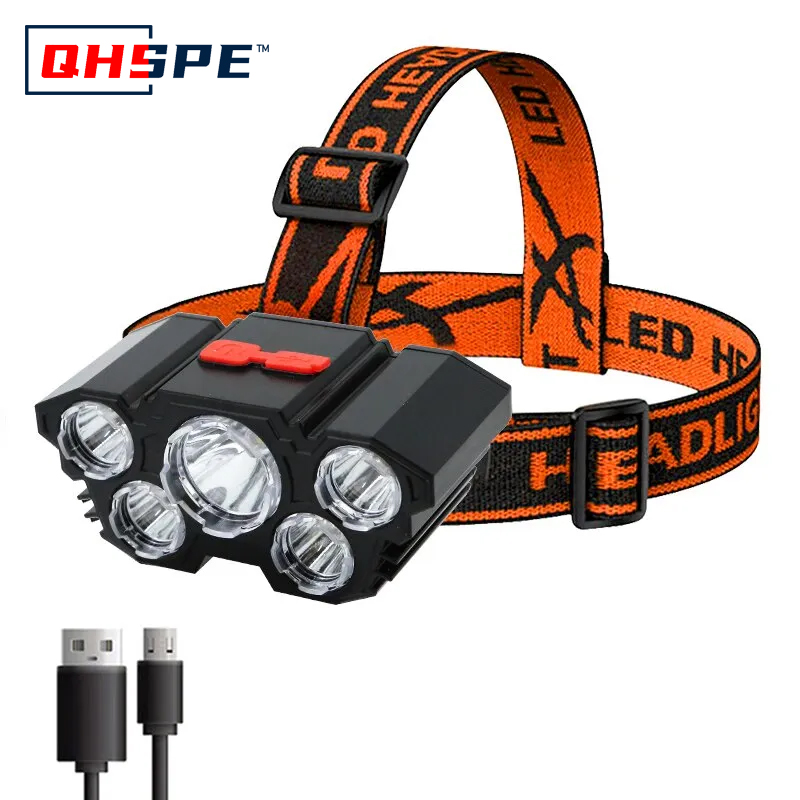 Rechargeable 5 LED Headlamp St - Fish Finder Battery 评论和价格