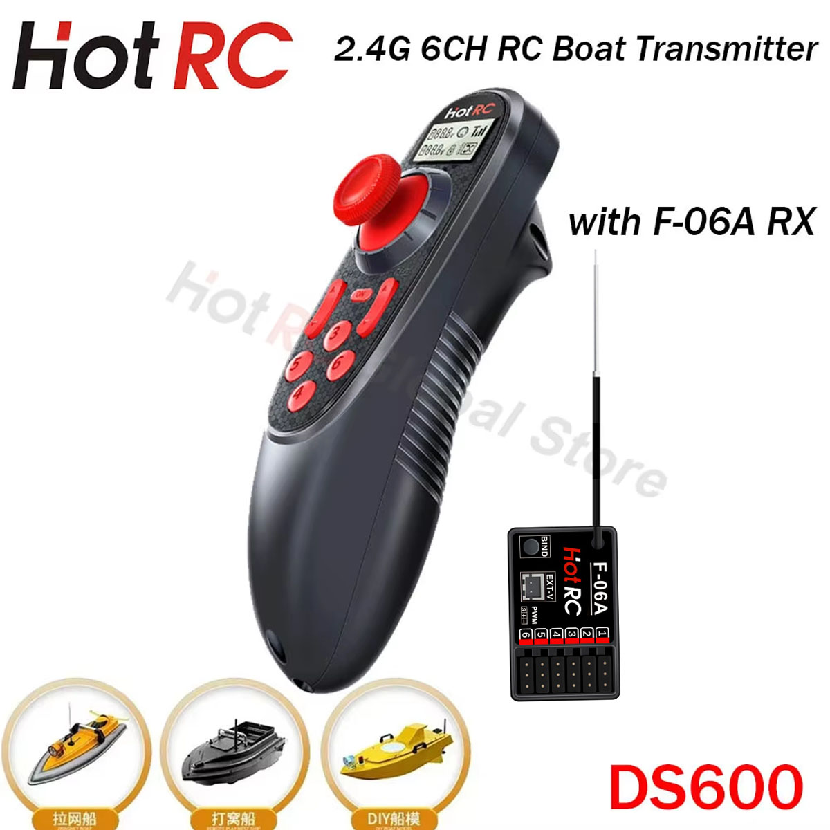 HOTRC DS600 6CH 6 Channel 2.4G - Fish Finder Battery 评论和价格