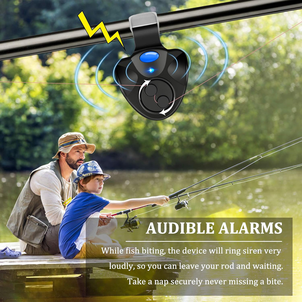 Carp Fishing Clip Set Rod Elec - Fish Finder Battery 评论和价格