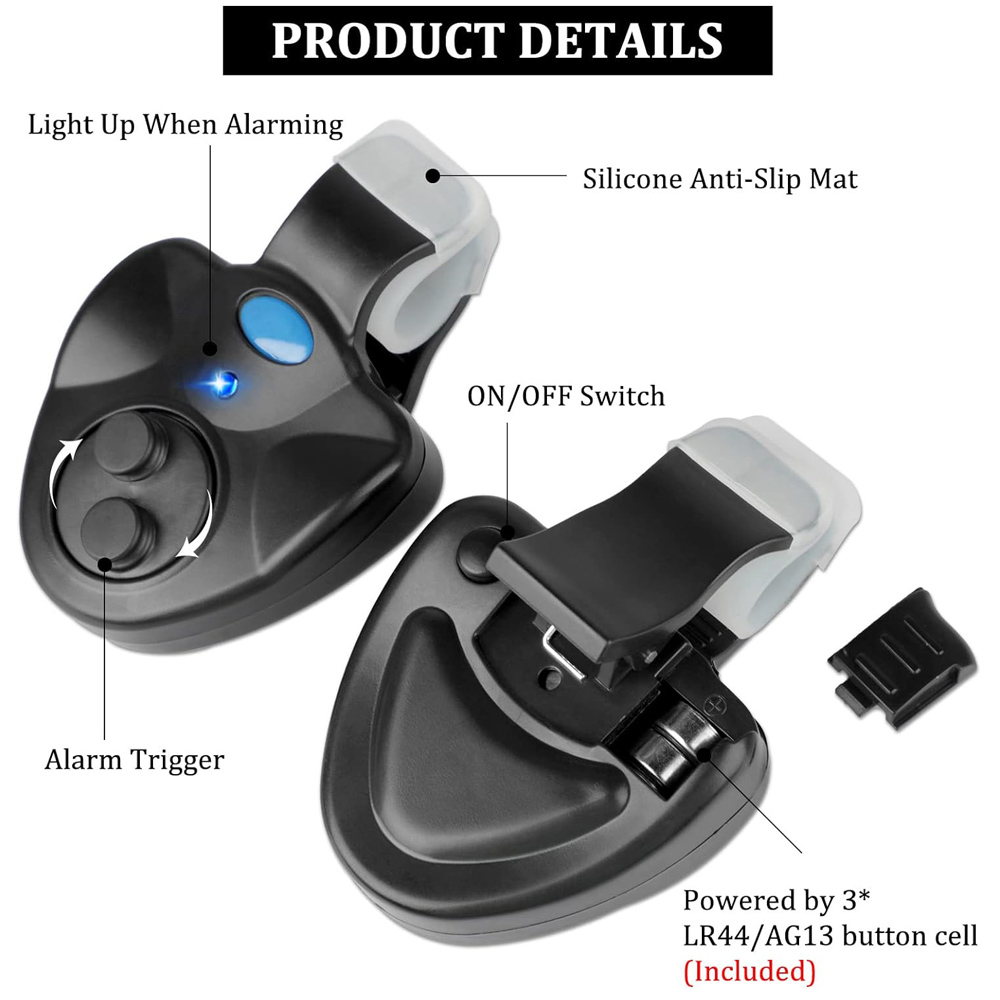 Carp Fishing Clip Set Rod Elec - Fish Finder Battery 评论和价格